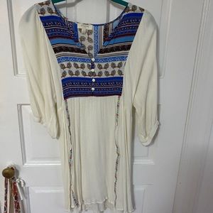 patterned peasant dress
